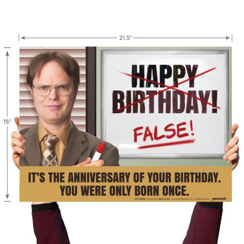 the office yard sign with dwight schrute happy birthday falseyard signsprime party 441668