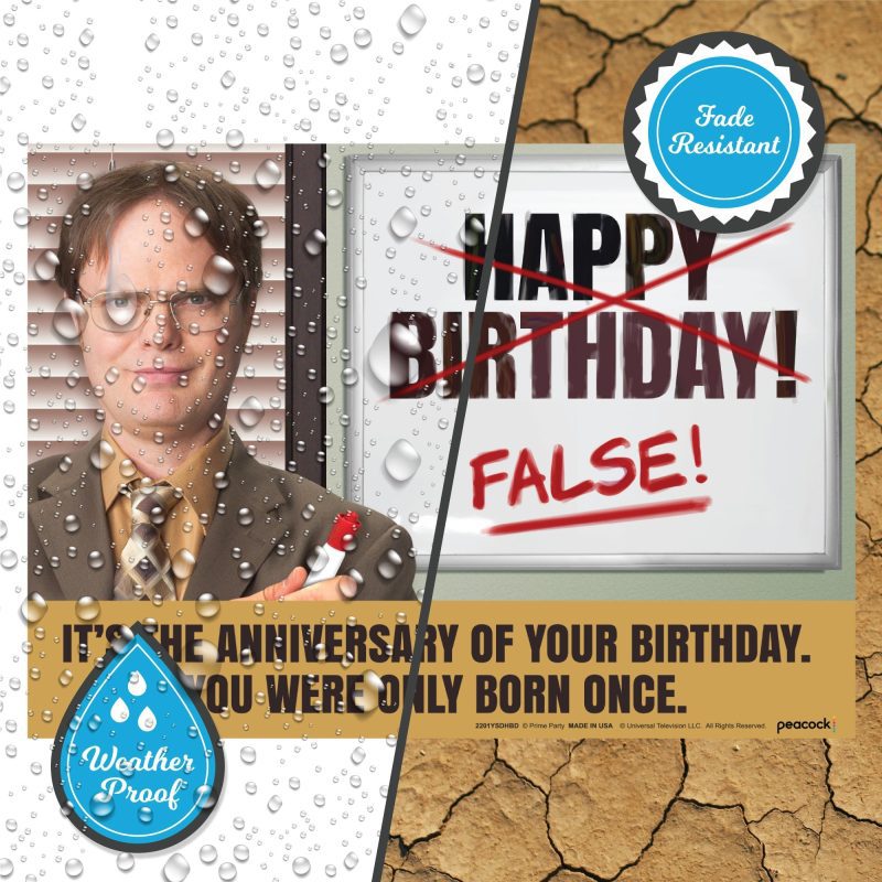 the office yard sign with dwight schrute happy birthday falseyard signsprime party 678981