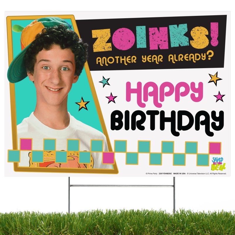 zoinks happy birthday yard sign saved by the bell screechyard signsprime party 135648